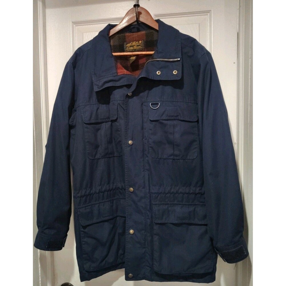 Vintage 90's Eddie Bauer Men’s Wool Lined Mountain Parka Jacket Size Medium